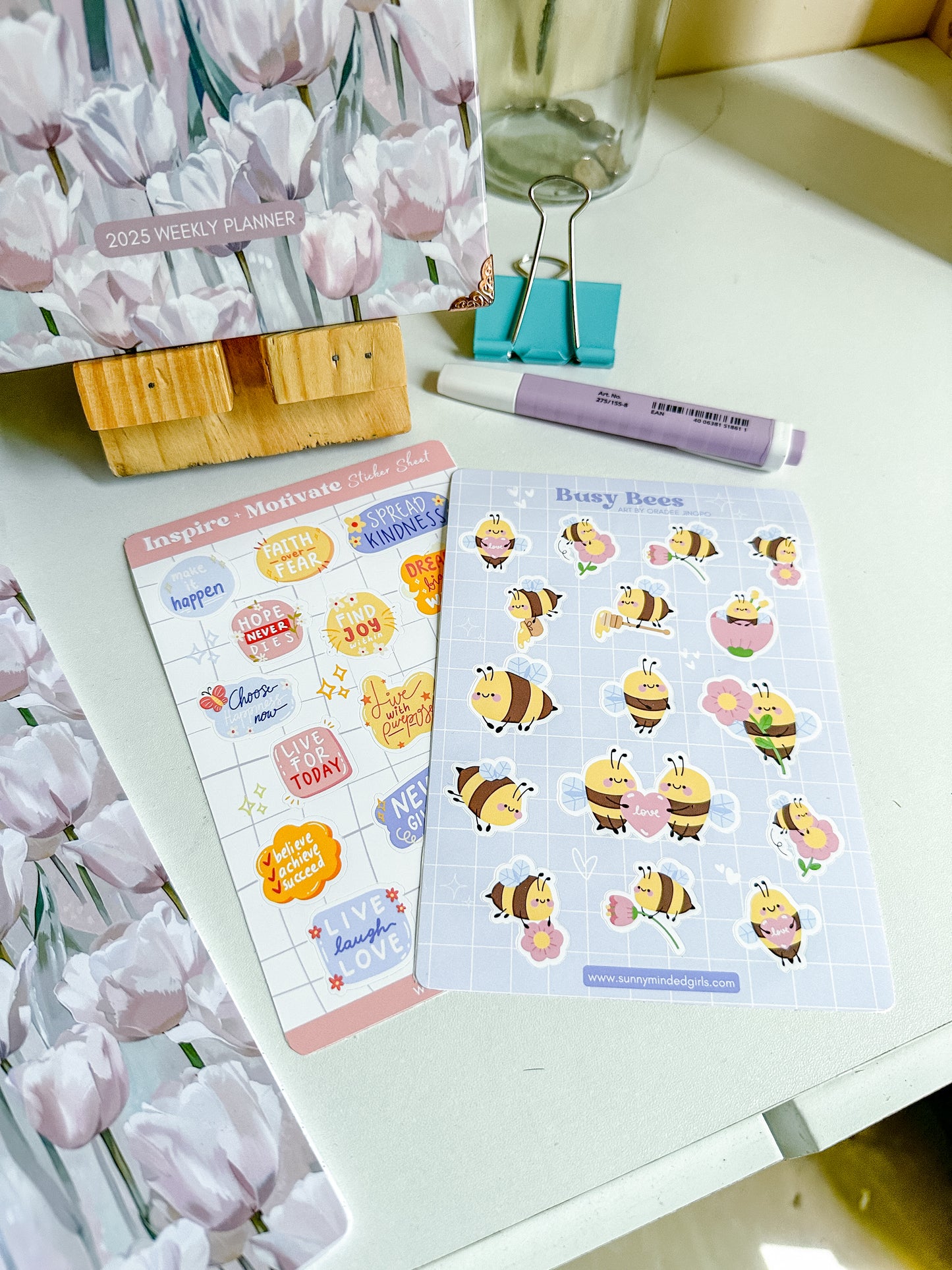 Busy Bee Blossoms Sticker Sheet